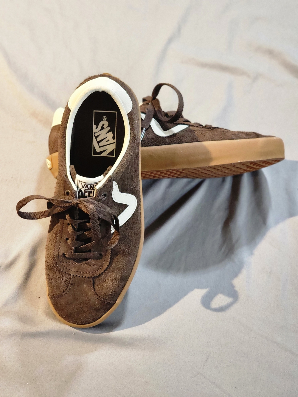 EXCELLENT Men's Vans Off The Wall Low sneakers Bambino Chocolate Brown Size 7